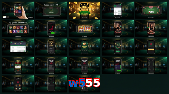 Main screen of W555 bet page for PK players